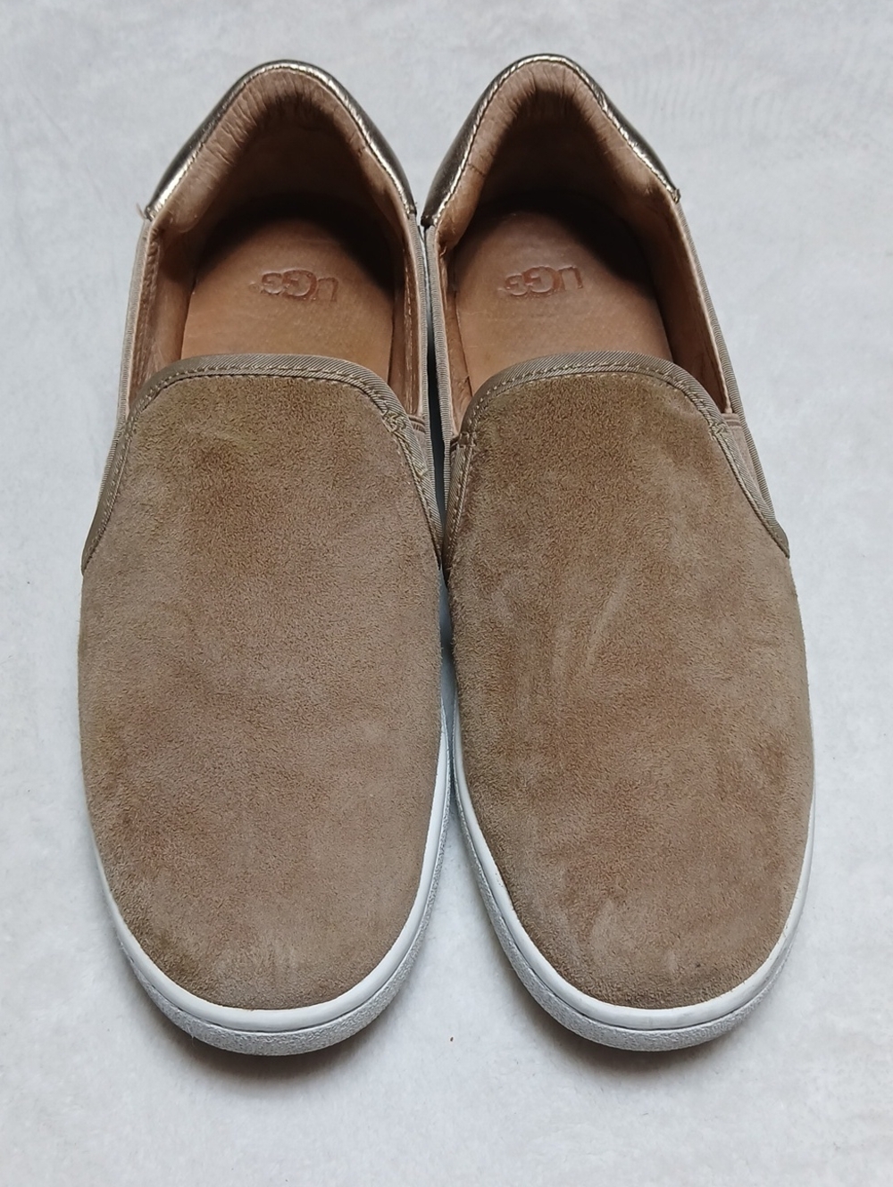 UGG Women's Tan Suede Slip-On Sneakers Size 9